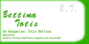 bettina totis business card